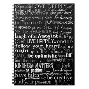 Inspirational Words Notebook