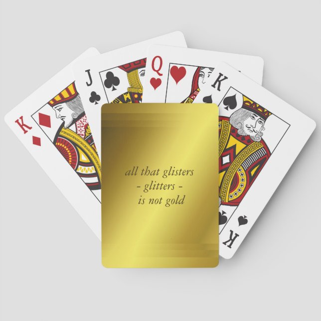 Inspirational Yellow Golden Gradient  Playing Cards (Back)