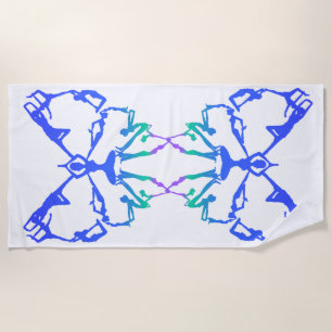 Inspirational Yoga Poses Butterfly Beach Towel