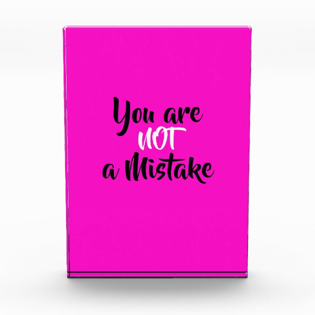 Inspirational You are Not a Mistake Quote Photo Block (Front)