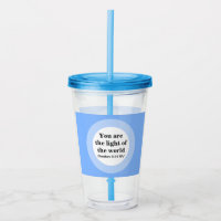 Inspirational You are the light of the World Blue