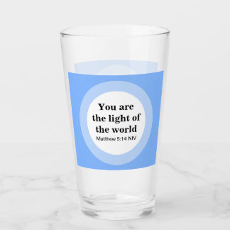 Inspirational You are the light of the World Blue Glass