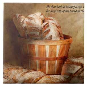 Inspirational - Your daily bread - Proverbs 22-9 Tile