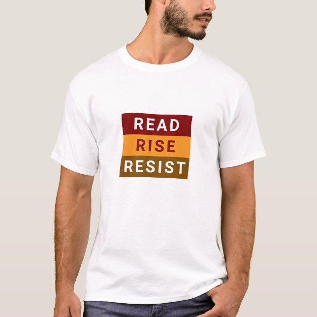 Inspire Action Read Rise Resist Tee for Men (Front)