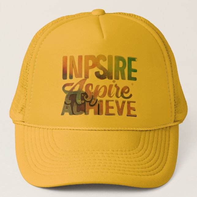   "Inspire Aspire Achieve"  Trucker Hat (Front)