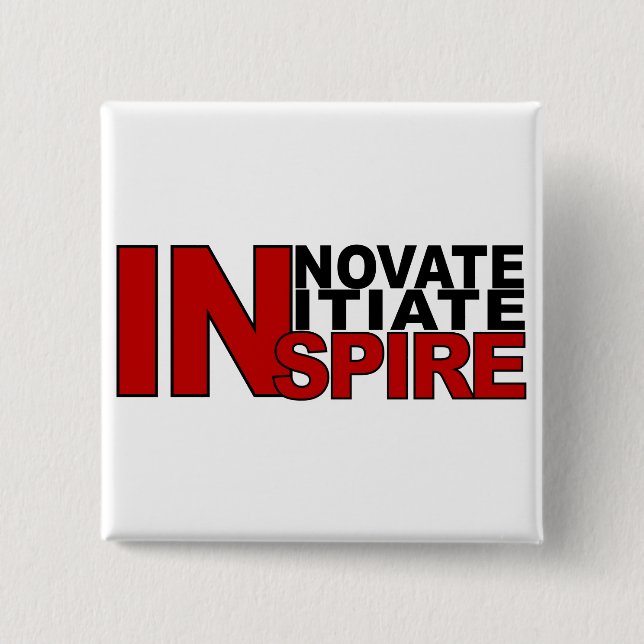 INSPIRE button, customise 15 Cm Square Badge (Front)