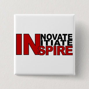INSPIRE button, customise 15 Cm Square Badge