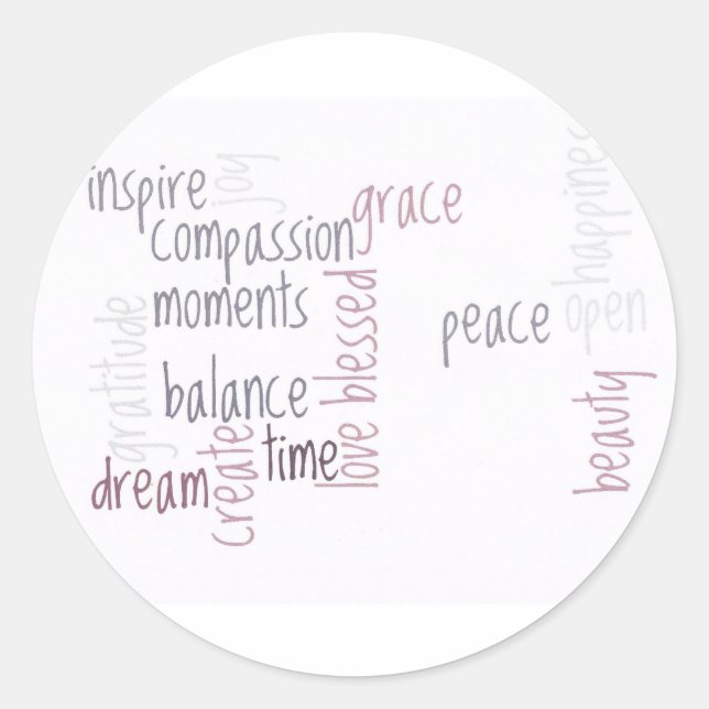 Inspire Compassion Classic Round Sticker (Front)