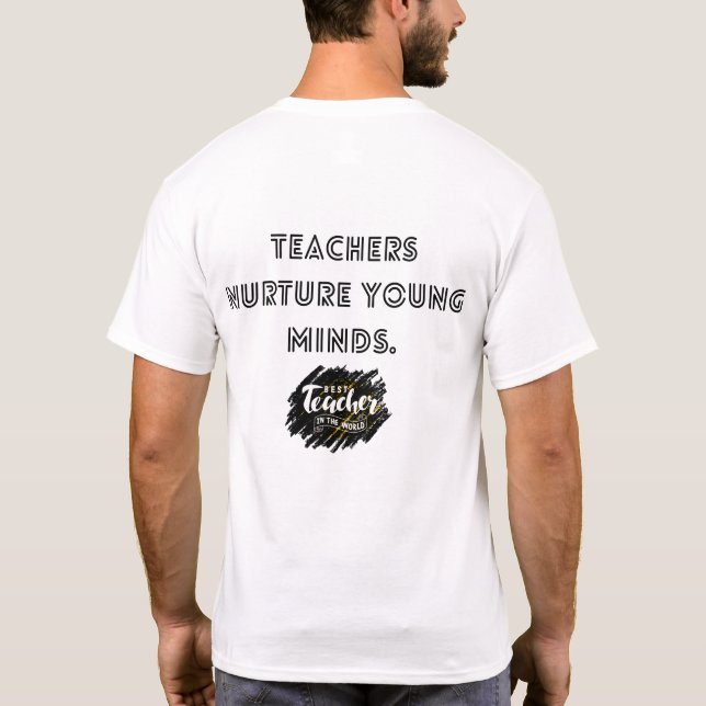 Inspire, Educate, Repeat WITHE T-Shirt (Back)