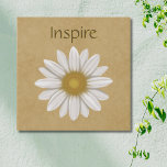 Inspire Golden Hand-Drawn Daisy Botanical Faux Canvas Print<br><div class="desc">The "Inspire Golden Hand-Drawn Daisy Botanical Faux Canvas Print" is a celebration of simple beauty and the power of nature to uplift and inspire. Easily personalise the artwork to feature YOUR inspirational "Word of the Year". The design draws its essence from the humble yet cheerful daisy, a wildflower that embodies...</div>
