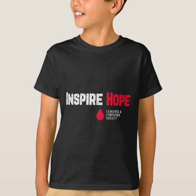 Inspire Hope Leukaemia And Lymphoma Society Blood  T-Shirt (Front)