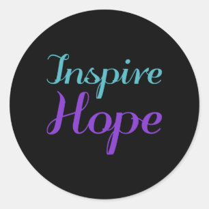 Inspire Hope Prevention Awareness Design Classic Round Sticker