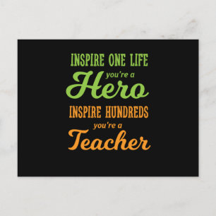 Inspire Hundreds You Are A Teacher Awesome Holiday Postcard