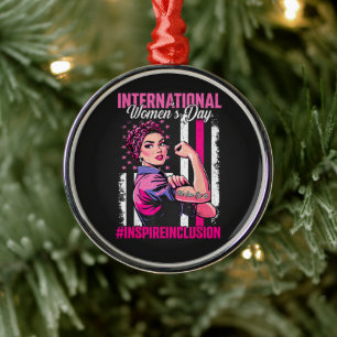 Inspire Inclusion 8 March International  Metal Ornament