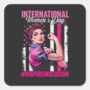 Inspire Inclusion 8 March International  Square Sticker