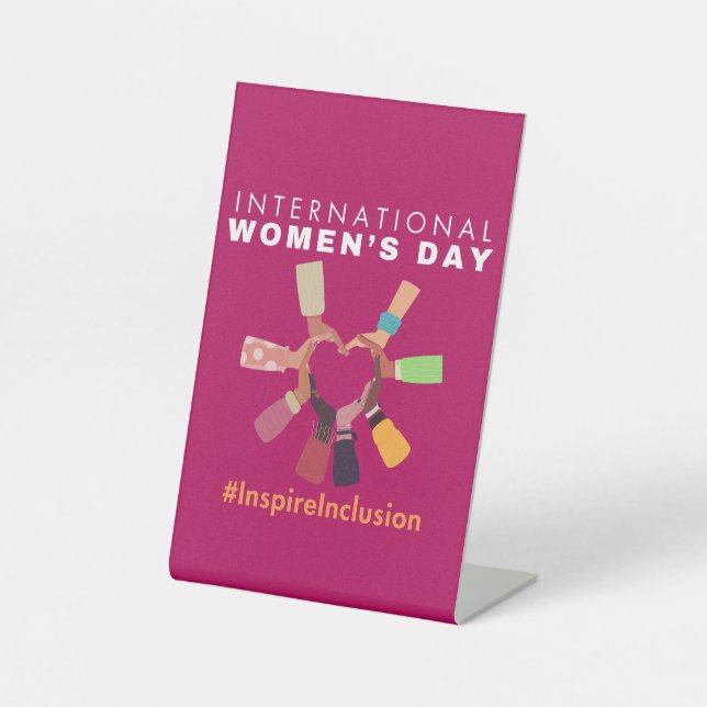 Inspire Inclusion International Women's Day Pedestal Sign (Front)