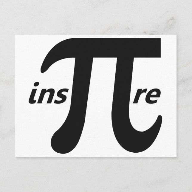 Inspire Inspirational Pi Symbol Postcard (Front)