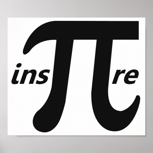 Inspire Inspirational Pi Symbol Poster (Front)