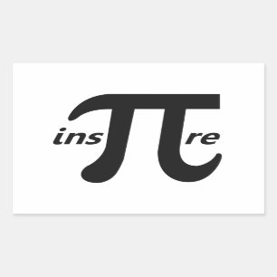 Inspire Inspirational Pi Symbol Rectangular Sticker