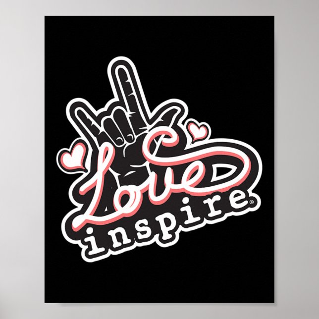 inspire Love ASL ILY Hand Sign Language Deaf Aware (Front)