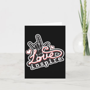Inspire Love Asl Ily Hand Sign Language Deaf Aware Card