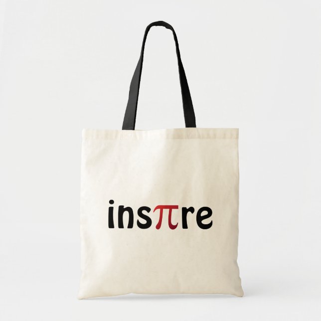 Inspire Math Geek Black Red Tote Bag (Front)