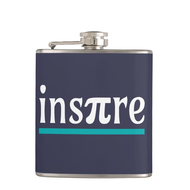 Inspire Math Pun Funny Inspirational Hip Flask (Front)