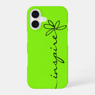 INSPIRE On Neon Green iPhone 16 Case