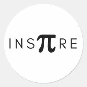 Inspire Pi Day Mathematics  Classic Round Sticker