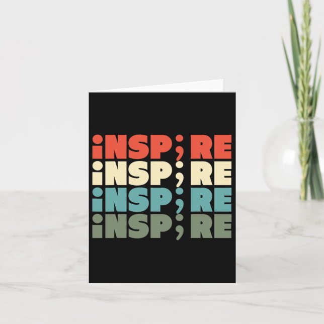 Inspire Semicolon Suicide Awareness Project2  Card (Front)