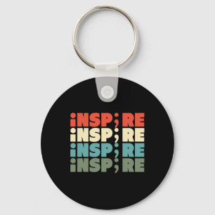 Inspire Semicolon Suicide Awareness Project2 Key Ring