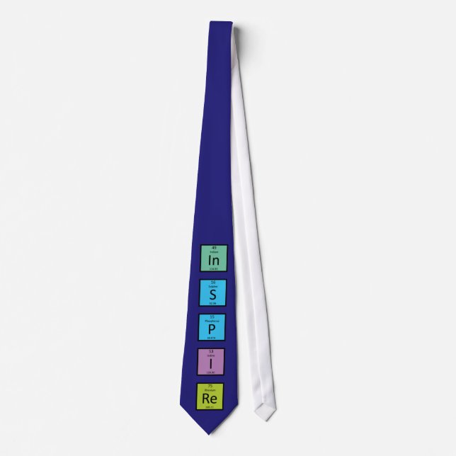 Inspire Tie (Periodic Elements)- white back (Front)