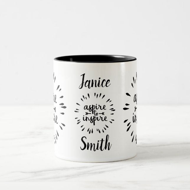 Inspire To Aspire Personalised Custom  Mug (Center)