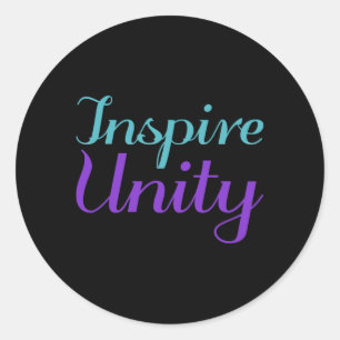 Inspire Unity Prevention Awareness Design Classic Round Sticker