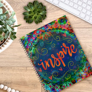 Inspire Whimsical Colourful Floral Fun Trendy Planner