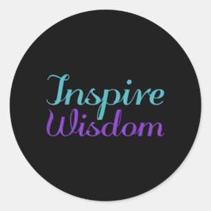 Inspire Wisdom Prevention Classic Round Sticker