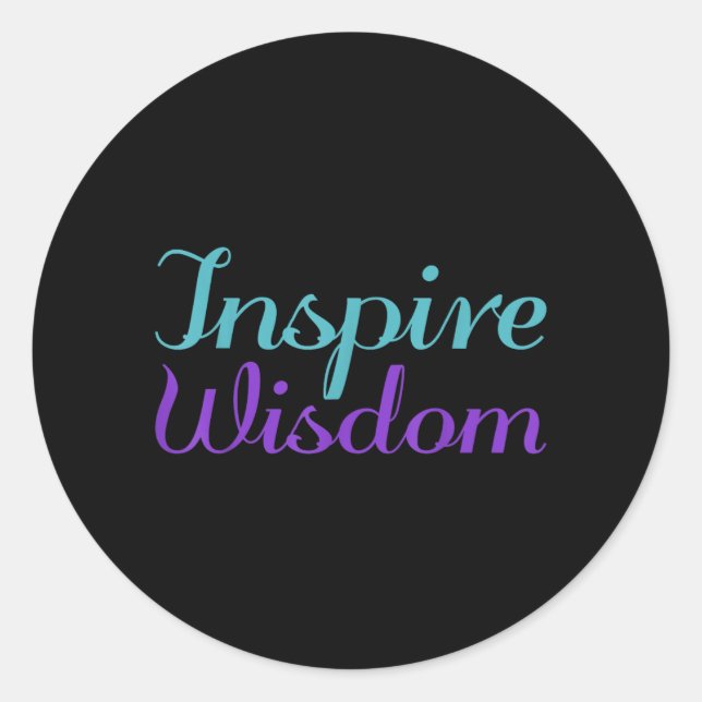 Inspire Wisdom Prevention Classic Round Sticker (Front)
