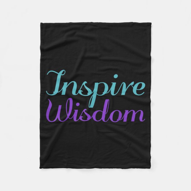 Inspire Wisdom Prevention Fleece Blanket (Front)