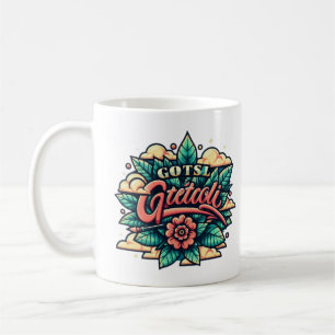 Inspire Your Day: Motivational Quotes Blue Tee Coffee Mug