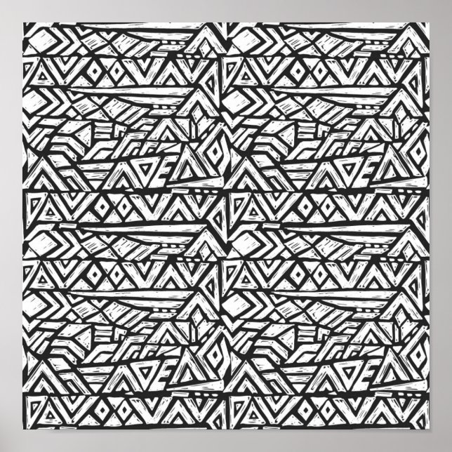 Inspired Artsy Tribal Pattern 2 Poster (Front)
