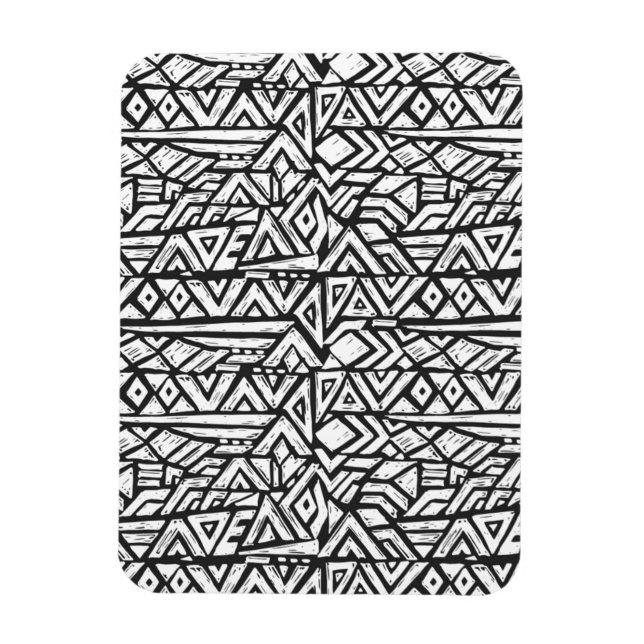 Inspired Artsy Tribal Pattern Magnet (Vertical)