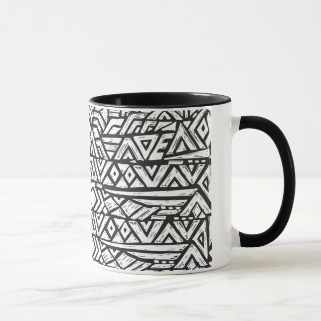 Inspired Artsy Tribal Pattern Mug (Right)