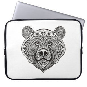 Inspired Bear Face Laptop Sleeve