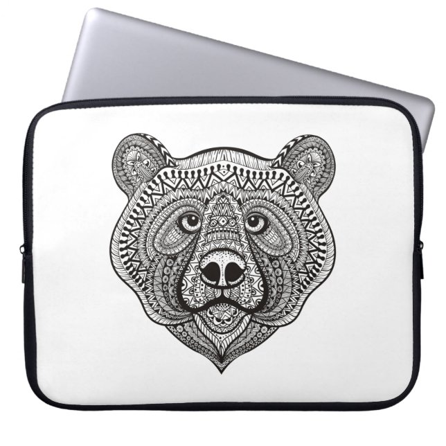 Inspired Bear Face Laptop Sleeve (Front)