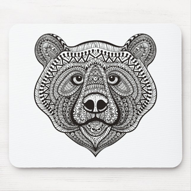 Inspired Bear Face Mouse Pad (Front)
