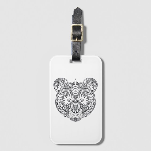 Inspired Bear Luggage Tag (Front Vertical)