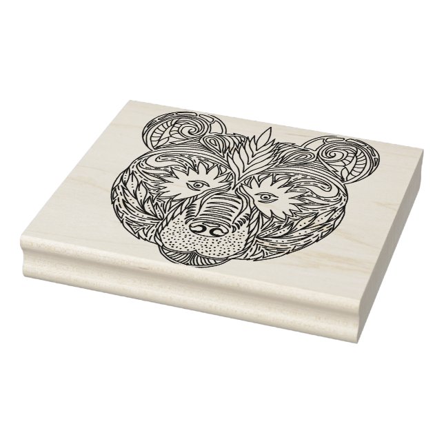 Inspired Bear Rubber Stamp (Stamp)