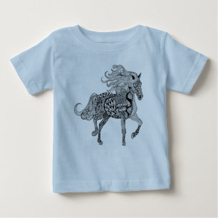 Inspired Black Horse Baby T-Shirt