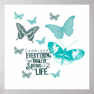 Inspired Butterflies Life Poster