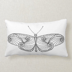 Inspired Butterfly Art Lumbar Cushion